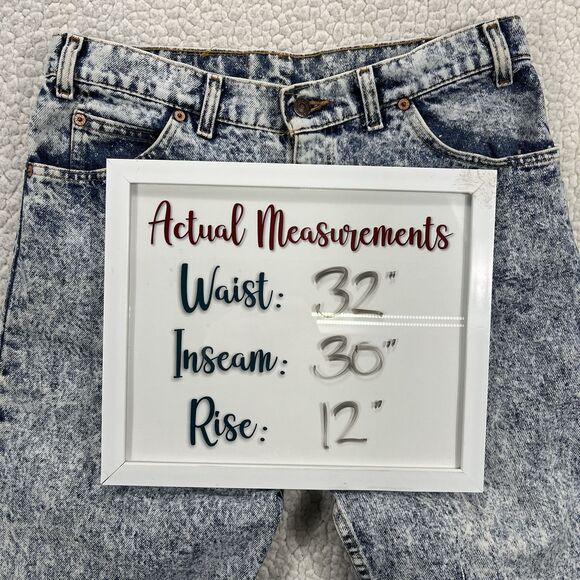 VTG Levi’s 554 Men’s 34x30 (Actual 32x30) Acid Wash Orange Tab 90’s USA - Picture 12 of 12